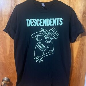 Descendents Graphic Band Tee in Black with Mint Print